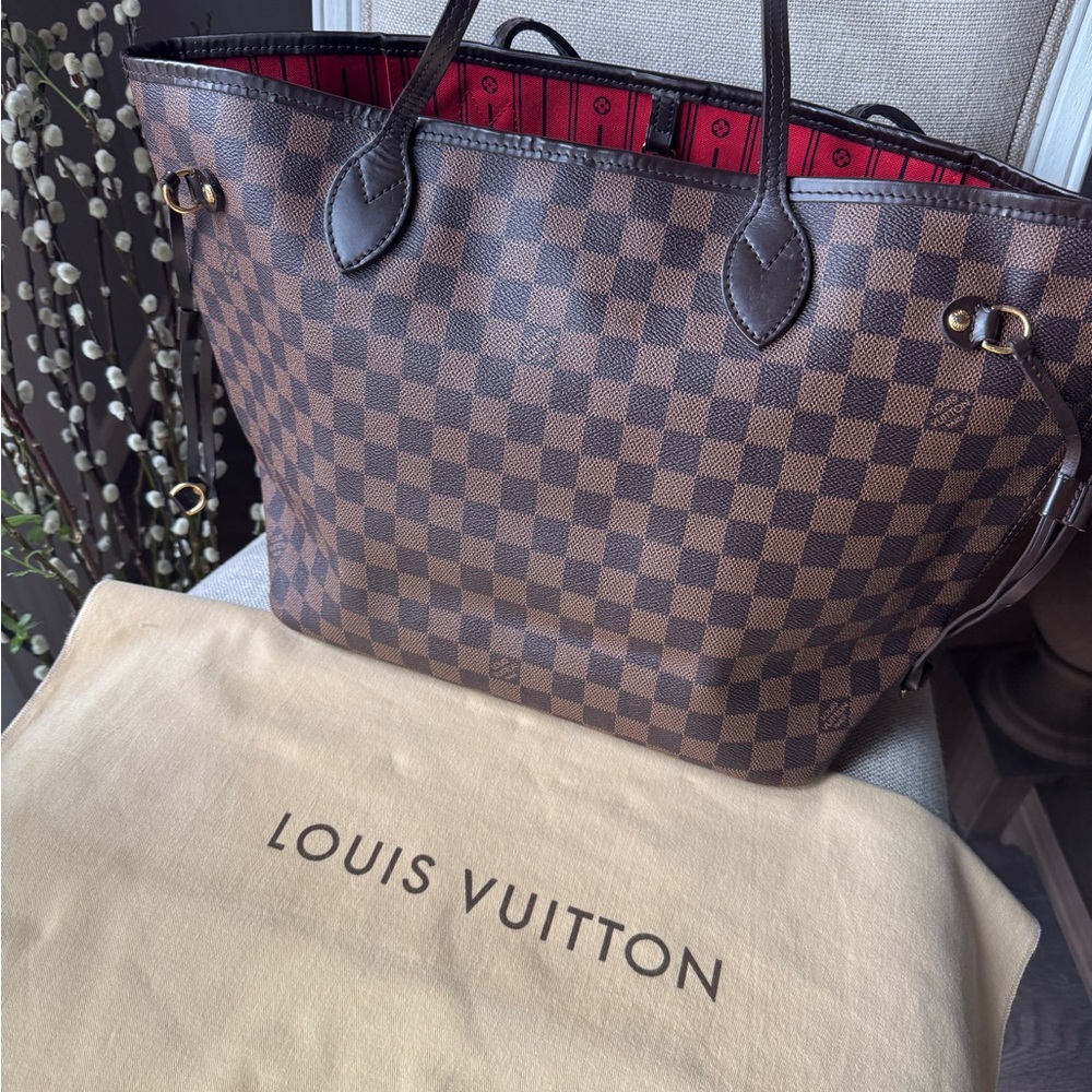 Louis Vuitton Neverfull Ebene Damier MM Tote